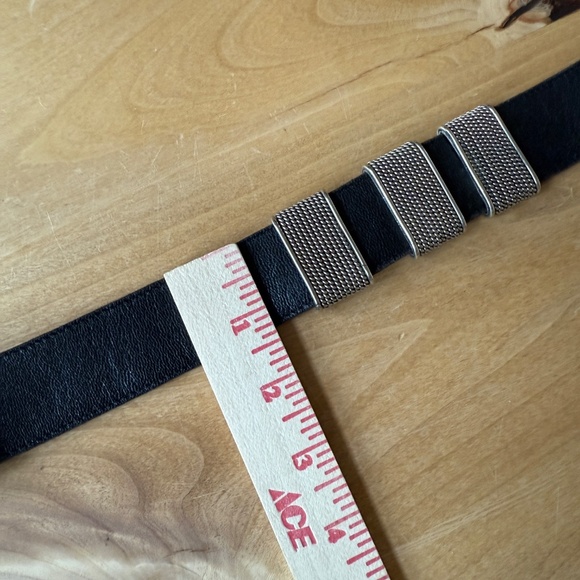 PEREZ SANZ BELT BLACK LEATHER SILVER VINTAGE RARE ARTISAN STATEMENT PIECE UNIQUE - Picture 9 of 13